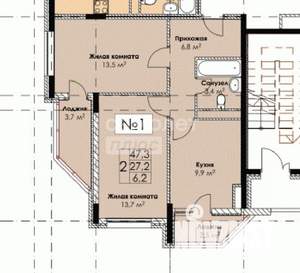 2-к квартира, вторичка, 50м2, 10/14 этаж