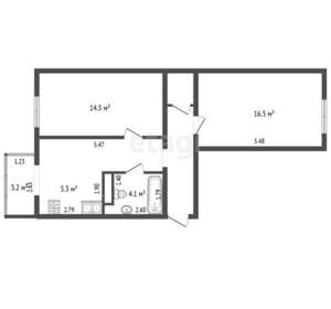 2-к квартира, вторичка, 63м2, 5/8 этаж