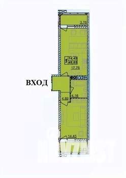 1-к квартира, вторичка, 49м2, 2/4 этаж