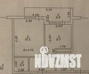1-к квартира, вторичка, 41м2, 1/3 этаж