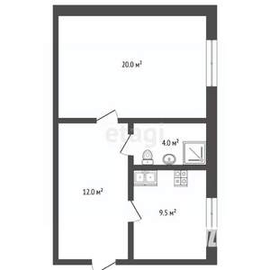 1-к квартира, вторичка, 45м2, 3/6 этаж