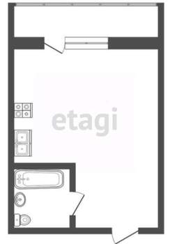 Студия квартира, вторичка, 22м2, 2/4 этаж