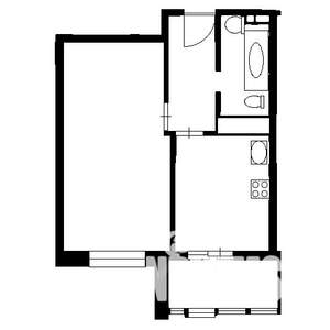 1-к квартира, вторичка, 45м2, 4/9 этаж