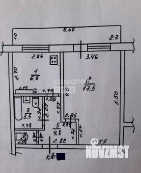 1-к квартира, вторичка, 36м2, 1/5 этаж