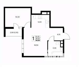 1-к квартира, вторичка, 40м2, 5/8 этаж