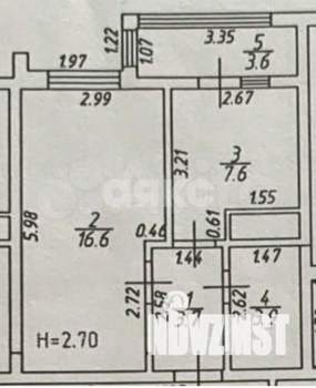 1-к квартира, вторичка, 36м2, 5/9 этаж
