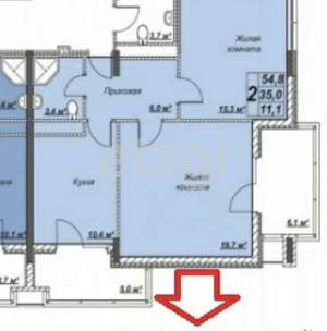 2-к квартира, вторичка, 66м2, 6/7 этаж