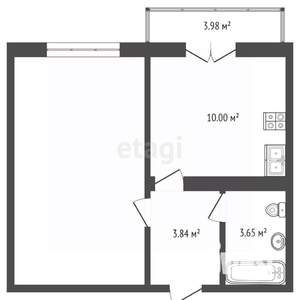 1-к квартира, вторичка, 38м2, 8/16 этаж