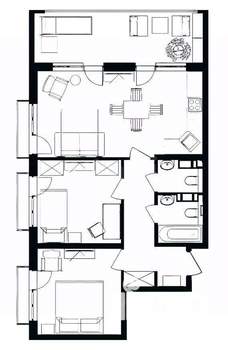 2-к квартира, вторичка, 73м2, 6/7 этаж