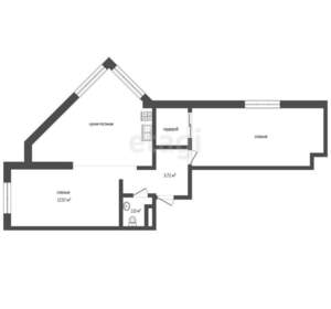 2-к квартира, вторичка, 74м2, 4/4 этаж