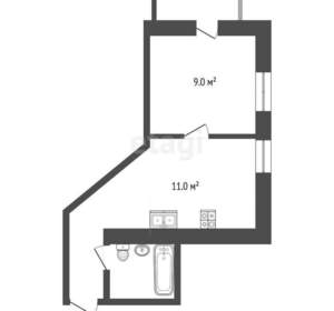1-к квартира, вторичка, 25м2, 6/6 этаж