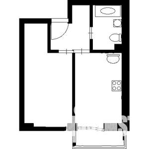 1-к квартира, сданный дом, 39м2, 3/8 этаж