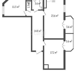 2-к квартира, вторичка, 73м2, 13/15 этаж