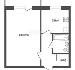 1-к квартира, вторичка, 35м2, 2/5 этаж