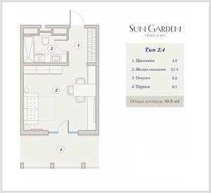 1-к квартира, вторичка, 39м2, 8/9 этаж