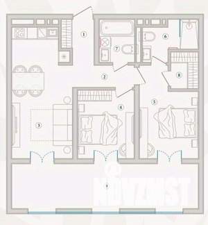 3-к квартира, вторичка, 81м2, 1/5 этаж