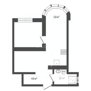 1-к квартира, вторичка, 40м2, 12/16 этаж