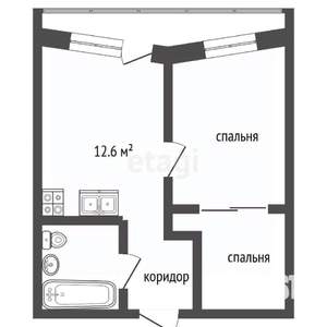 2-к квартира, вторичка, 50м2, 17/17 этаж