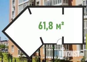 2-к квартира, вторичка, 62м2, 1/8 этаж