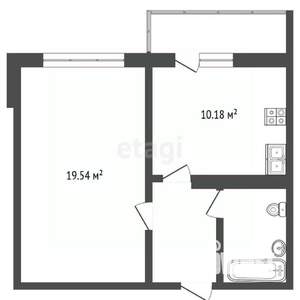 1-к квартира, вторичка, 38м2, 6/16 этаж