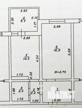 2-к квартира, вторичка, 48м2, 7/17 этаж