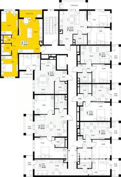 2-к квартира, вторичка, 60м2, 2/8 этаж