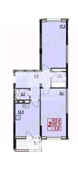 2-к квартира, вторичка, 68м2, 10/13 этаж