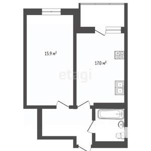 1-к квартира, вторичка, 42м2, 13/17 этаж