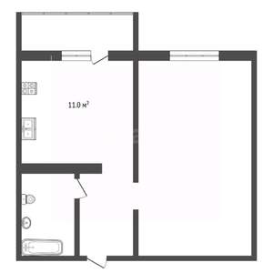 1-к квартира, вторичка, 41м2, 8/16 этаж