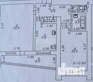 2-к квартира, вторичка, 49м2, 7/9 этаж