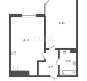 1-к квартира, вторичка, 36м2, 11/15 этаж