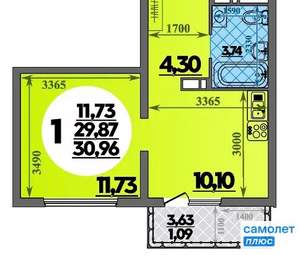 1-к квартира, вторичка, 31м2, 17/18 этаж