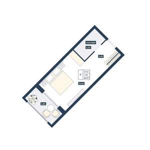 Студия квартира, вторичка, 31м2, 3/9 этаж