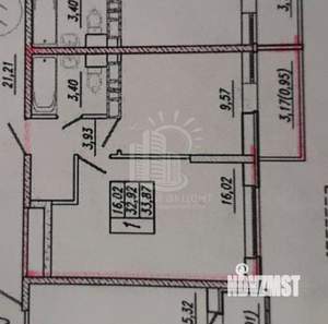 1-к квартира, вторичка, 37м2, 7/16 этаж