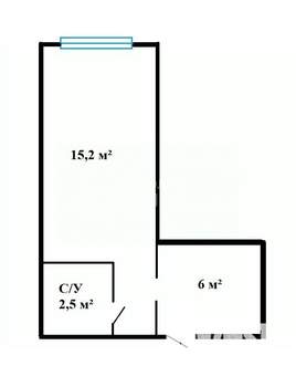 1-к квартира, вторичка, 24м2, -1/16 этаж