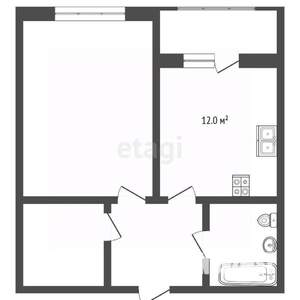 1-к квартира, вторичка, 40м2, 14/14 этаж