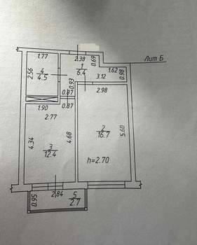 1-к квартира, вторичка, 43м2, 3/8 этаж