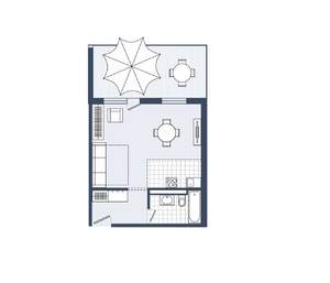 1-к квартира, строящийся дом, 58м2, 1/4 этаж