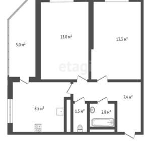 2-к квартира, вторичка, 53м2, 13/14 этаж