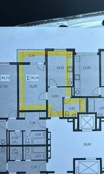 1-к квартира, вторичка, 40м2, 6/17 этаж