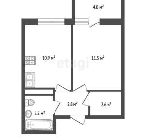 1-к квартира, вторичка, 36м2, 4/9 этаж