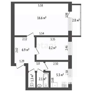2-к квартира, вторичка, 40м2, 5/5 этаж
