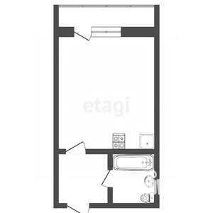 Студия квартира, вторичка, 24м2, 1/6 этаж