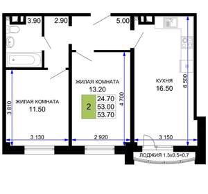 2-к квартира, вторичка, 54м2, 5/12 этаж