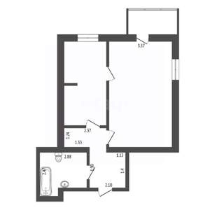 1-к квартира, вторичка, 45м2, 4/6 этаж