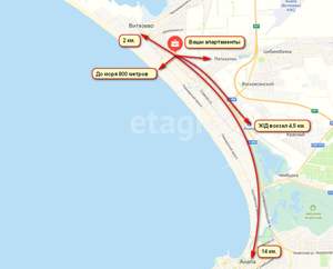 1-к квартира, вторичка, 52м2, 1/4 этаж