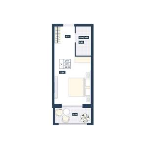 Студия квартира, вторичка, 32м2, 4/9 этаж