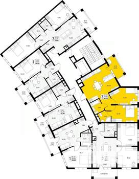 2-к квартира, вторичка, 61м2, 5/8 этаж