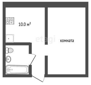 1-к квартира, вторичка, 35м2, 1/8 этаж