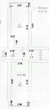 1-к квартира, вторичка, 46м2, 3/7 этаж